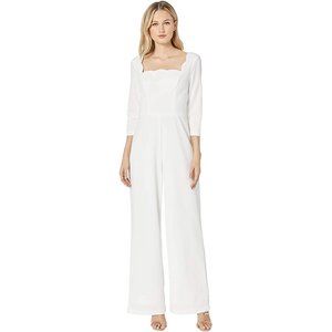Adrianna Papell Scalloped Jumpsuit